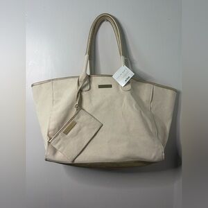 Polo by Ralph Lauren Cream Tote with Pouch